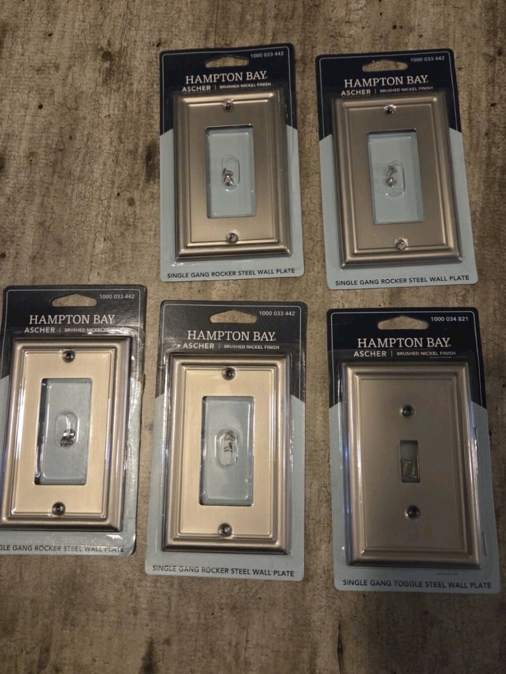Hampton Bay Ascher Brushed Nickel Lot Of Wall Plates